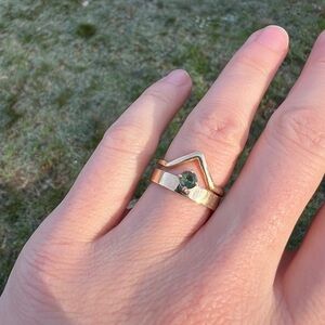 Marrow Fine 14k Gold Everyday Triangle Stacking Ring